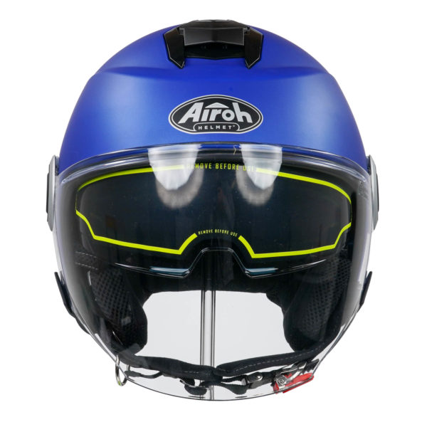 Airoh Helios Urban Jet Helmet - Matt Blue (Medium) - Image 9