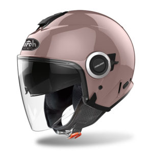 Airoh Helios Urban Jet Helmet – Metalllic Rose (Medium Sport)