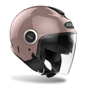 Airoh Helios Urban Jet Helmet – Metalllic Rose (Medium Sport)