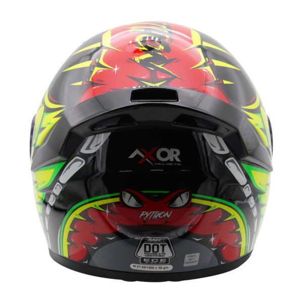 Axor Helmet Rage Full Face - Python Red Yellow Black Gloss - Large - Image 8