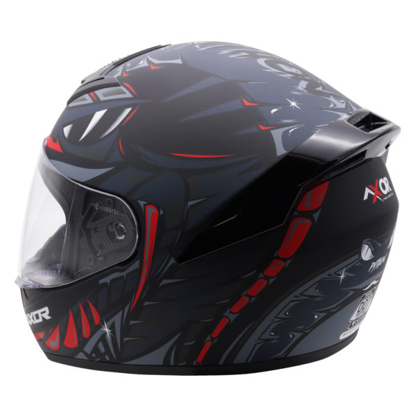Axor Helmet Rage Full Face - Python Black Grey Red Matt - Large - Image 11