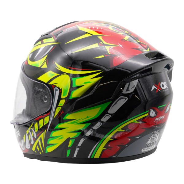 Axor Helmet Rage Full Face - Python Red Yellow Black Gloss - Large - Image 12