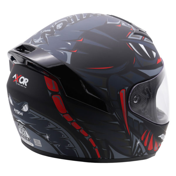 Axor Helmet Rage Full Face - Python Black Grey Red Matt - Large - Image 13