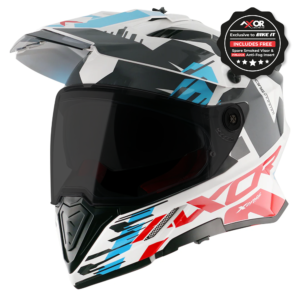Axor Helmet X-Cross Adventure – X1 Gloss White/Red Graphic – Large