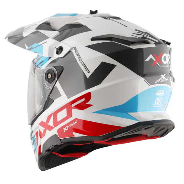 Axor Helmet X-Cross Adventure - X1 Gloss White/Red Graphic - Large - Image 9