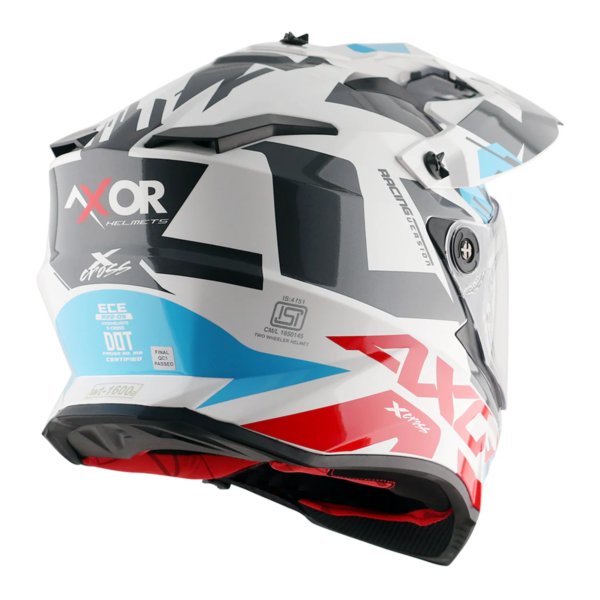 Axor Helmet X-Cross Adventure - X1 Gloss White/Red Graphic - Large - Image 11