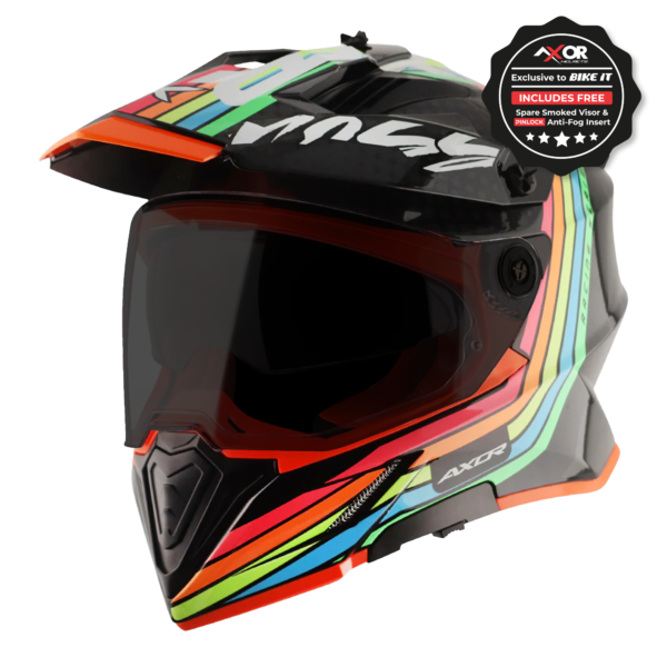 Axor Helmet X-Cross Adventure - X2 Gloss Black/Grey Graphic - Large