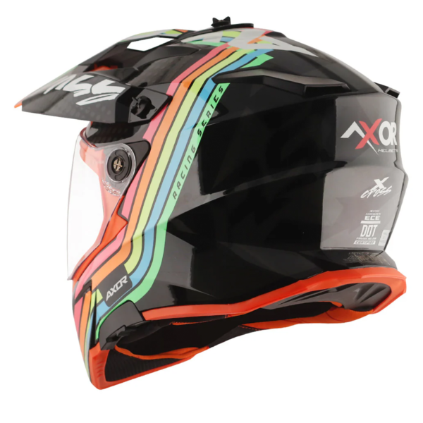 Axor Helmet X-Cross Adventure - X2 Gloss Black/Grey Graphic - Large - Image 9