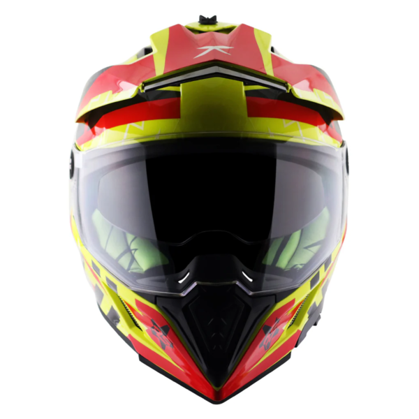 Axor Helmet X-Cross Adventure - Flash Gloss Neon Yellow/Red Graphic - Large - Image 10
