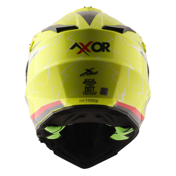 Axor Helmet X-Cross Adventure - Flash Gloss Neon Yellow/Red Graphic - Large - Image 6