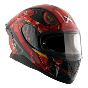 Axor Apex Full Face Helmet – Venomous Gloss Black Red – Large