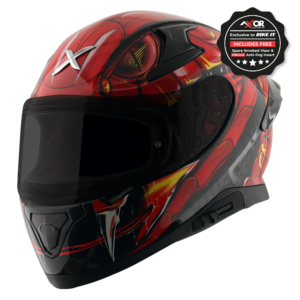 Axor Apex Full Face Helmet – Venomous Gloss Black Red – Large
