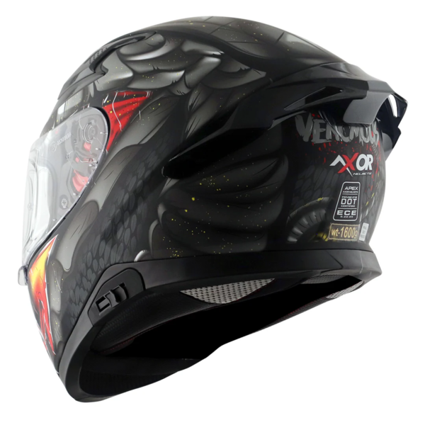 Axor Apex Full Face Helmet - Venomous Black Grey Matt - Large - Image 9
