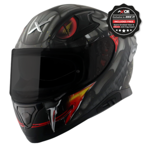 Axor Apex Full Face Helmet – Venomous Black Grey Matt – Large