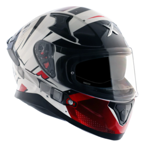 Axor Apex Full Face Helmet – Hex-2 Black Red Gloss- Large