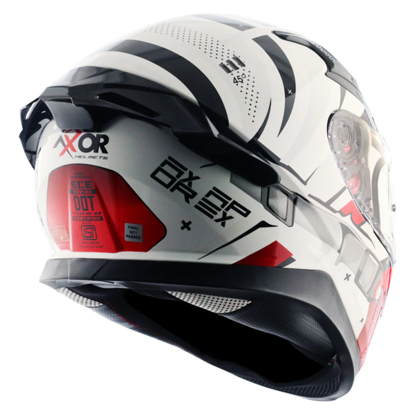 Axor Apex Full Face Helmet - Hex-2 Black Red Gloss- Large - Image 11