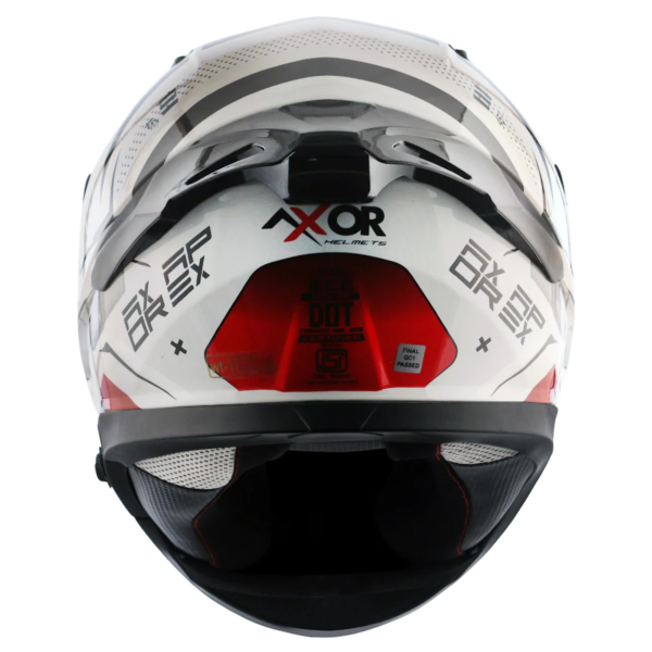 Axor Apex Full Face Helmet - Hex-2 Black Red Gloss- Large - Image 6