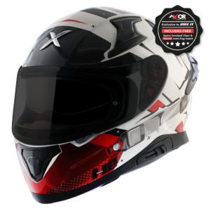 Axor Apex Full Face Helmet – Hex-2 Black Red Gloss- Large