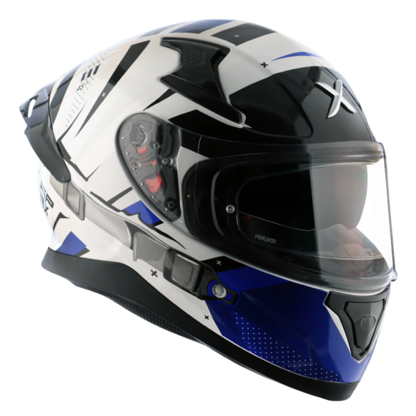 Axor Apex Full Face Helmet - Hex-2 White Blue Gloss - Large - Image 8