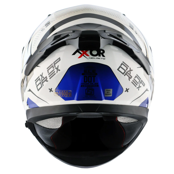 Axor Apex Full Face Helmet - Hex-2 White Blue Gloss - Large - Image 6