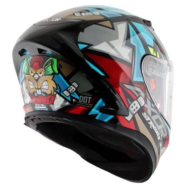 Axor Helmet Street Full Face - Bobby Gloss Black Blue - Large - Image 5