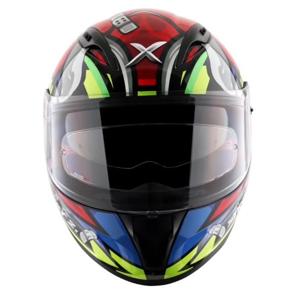 Axor Helmet Street Full Face - Bobby Gloss Black Red - Large - Image 10