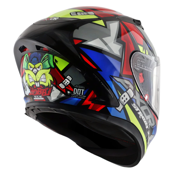 Axor Helmet Street Full Face - Bobby Gloss Black Red - Large - Image 5