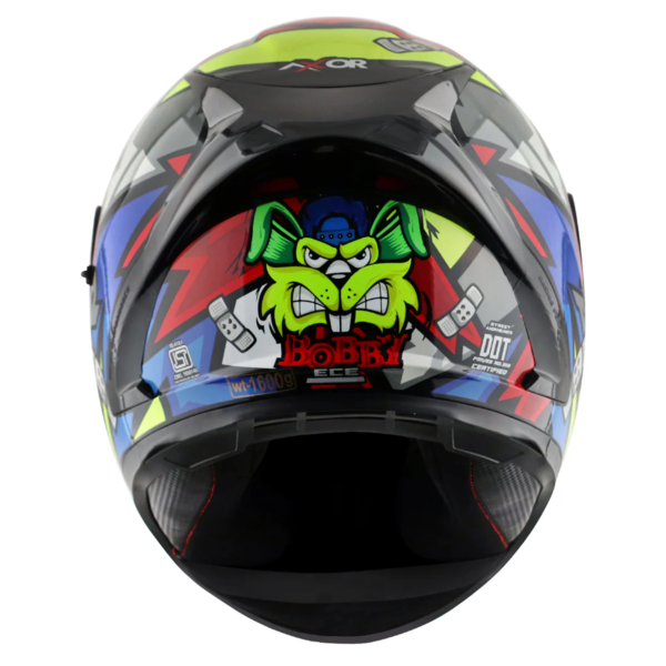 Axor Helmet Street Full Face - Bobby Gloss Black Red - Large - Image 6
