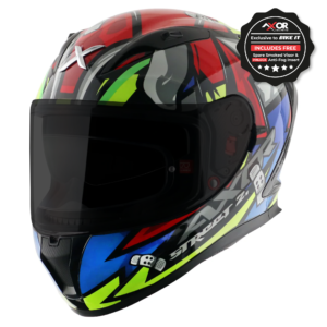 Axor Helmet Street Full Face – Bobby Gloss Black Red – Large