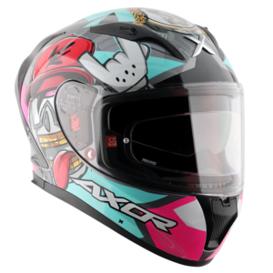 Axor Helmet Street Full Face – Hip Hop Gloss Athena Grey Mint – Large