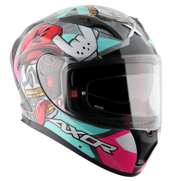 Axor Helmet Street Full Face - Hip Hop Gloss Athena Grey Mint - Large - Image 2