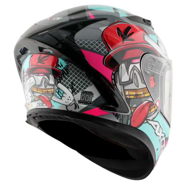 Axor Helmet Street Full Face - Hip Hop Gloss Athena Grey Mint - Large - Image 11