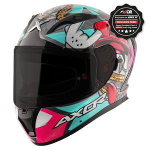 Axor Helmet Street Full Face – Hip Hop Gloss Athena Grey Mint – Large