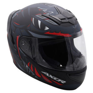 Axor Rage Full Face Helmet – Python Black Grey Red Matt – Large