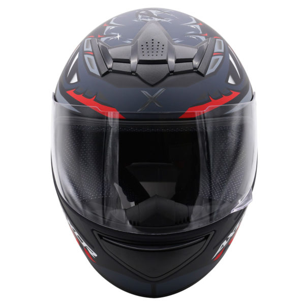 Axor Rage Full Face Helmet - Python Black Grey Red Matt - Large - Image 3