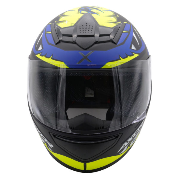Axor Rage Full Face Helmet - Python Blue Yellow Black Matt - Large - Image 10