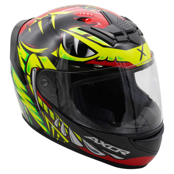 Axor Rage Full Face Helmet - Python Red Yellow Black Gloss - Large - Image 8