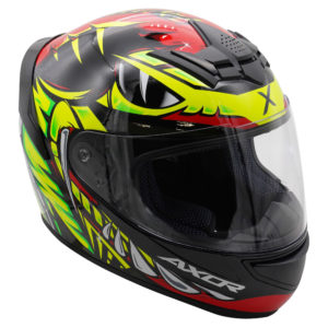 Axor Rage Full Face Helmet – Python Red Yellow Black Gloss – Large