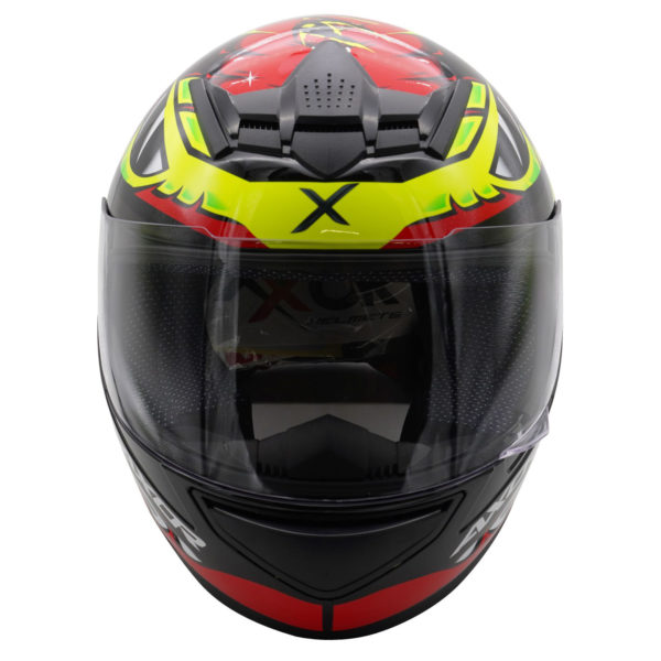 Axor Rage Full Face Helmet - Python Red Yellow Black Gloss - Large - Image 3
