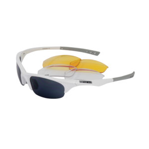 Arina Shield Sunglasses White / Grey frame with 3 Lenses