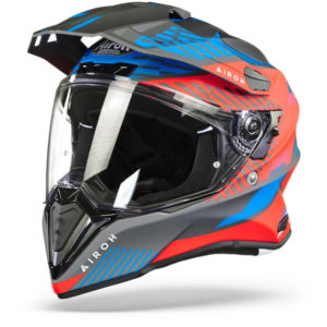 Airoh Commander Adventure Helmet – ‘Boost’ Red Blue Matt – LARGE