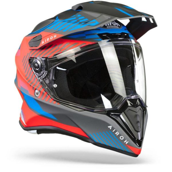 Airoh Commander Adventure Helmet - 'Boost' Red Blue Matt - LARGE - Image 7