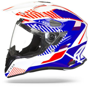 Airoh Commander Adventure Helmet – ‘Boost White/Blue’ (Gloss) – LARGE