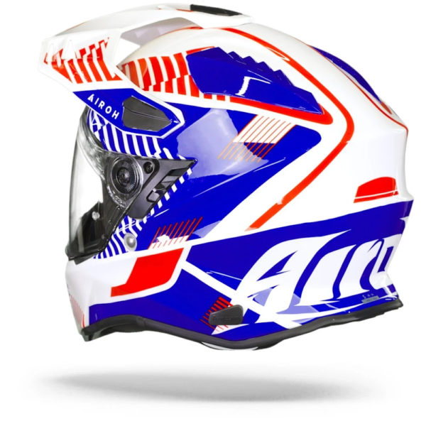 Airoh Commander Adventure Helmet - 'Boost White/Blue' (Gloss) - LARGE - Image 3