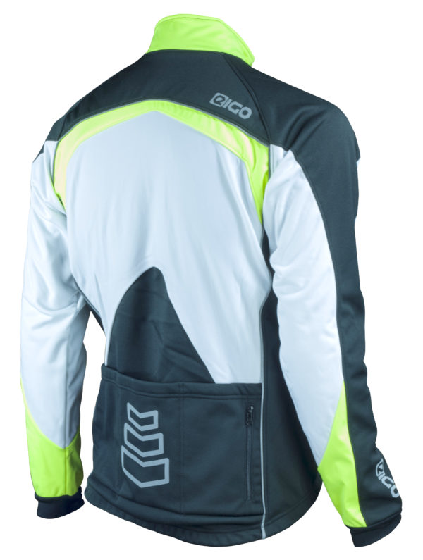 Eigo Bora Windproof Ladies Cycling Jacket White / Black / Fluoro Yellow - S - Image 2