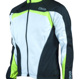 Eigo Bora Windproof Ladies Cycling Jacket White / Black / Fluoro Yellow – S