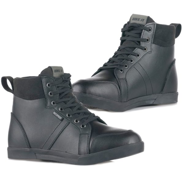 Bike It 'Sneeka' Low-Cut Waterproof Leather Motorcycle Boots (UK 6 / EUR 40) - Image 8