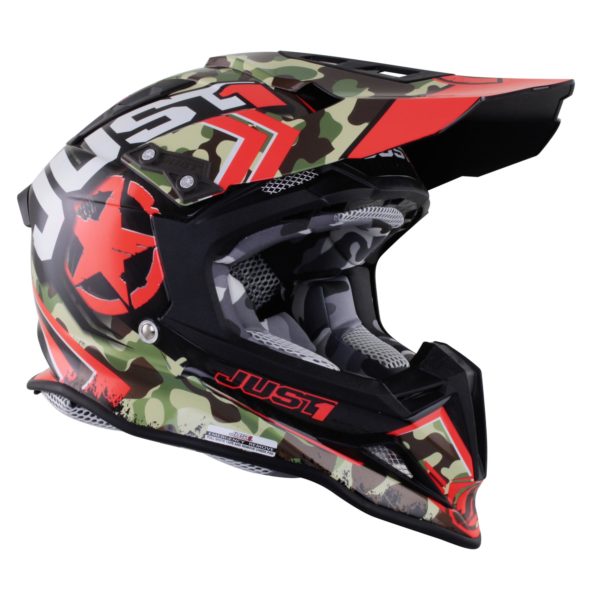 Just 1 J12 Carbon MX Helmet Kombat Red S