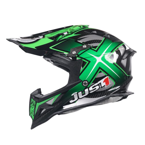 Just 1 J12 Carbon MX Helmet Mister X Carbon Green (Extra Small) - Image 11