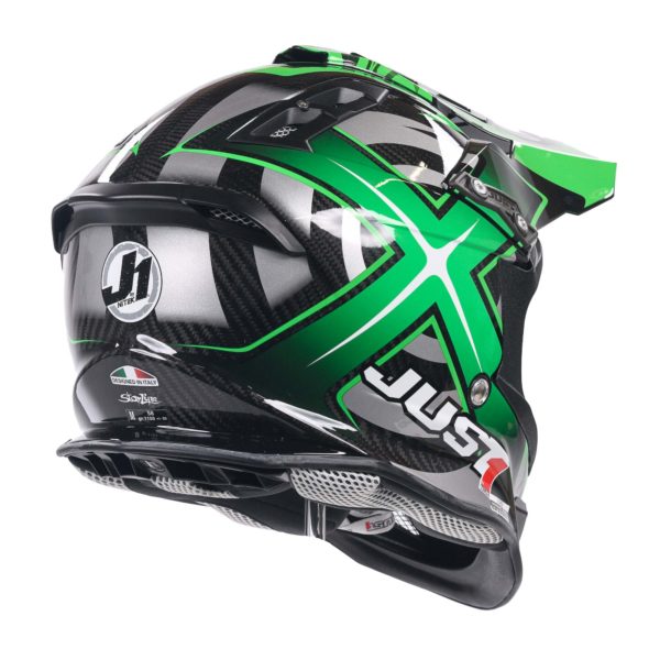 Just 1 J12 Carbon MX Helmet Mister X Carbon Green (Extra Small) - Image 13